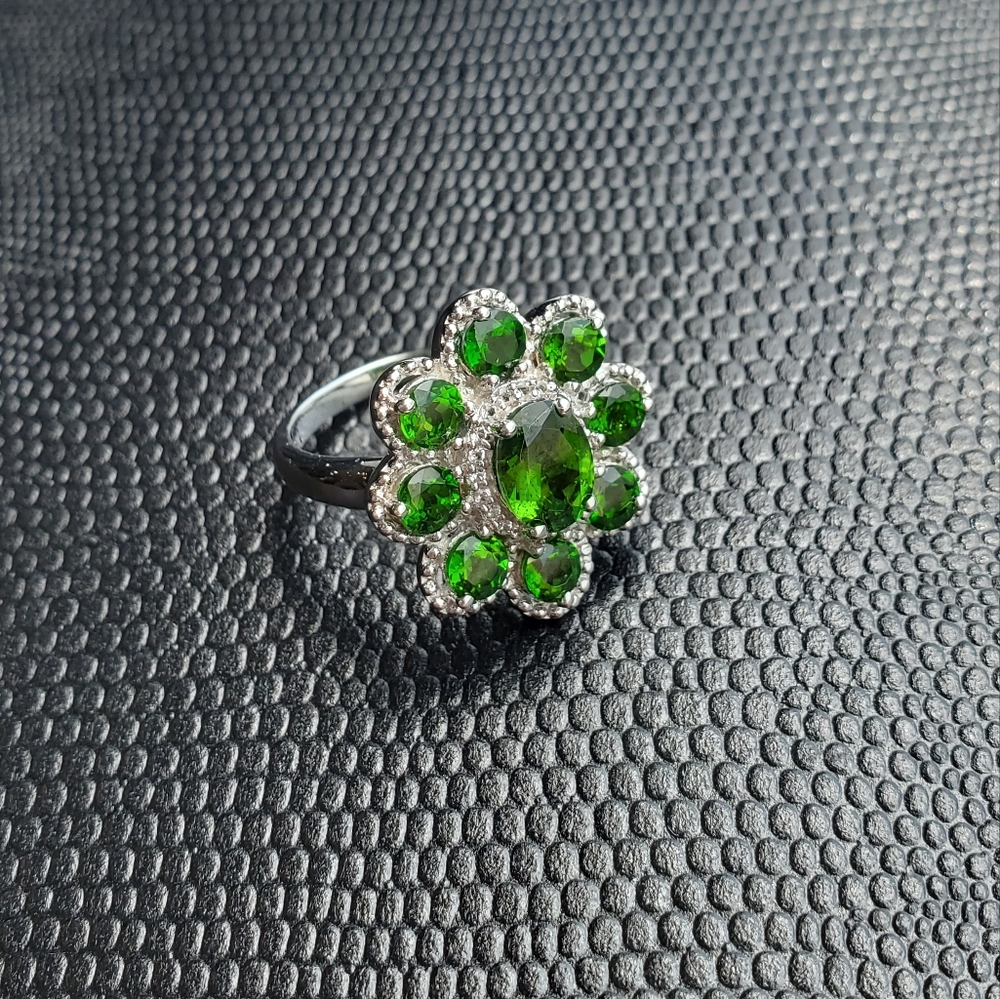 Rita • Russian Diopside & Topaz Ring